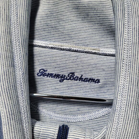 Tommy Bahama Slate Blue Sweatshirt Sun Fade Flipside 1/2 Zip Women's Size M - Picture 3 of 7